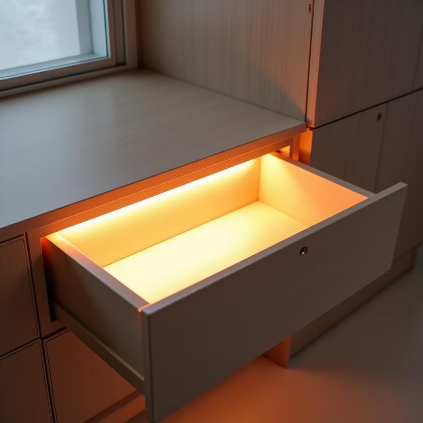 Smart furniture with hidden storage compartments