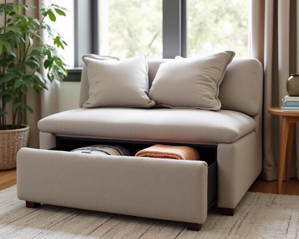 Storage integrated seating furniture